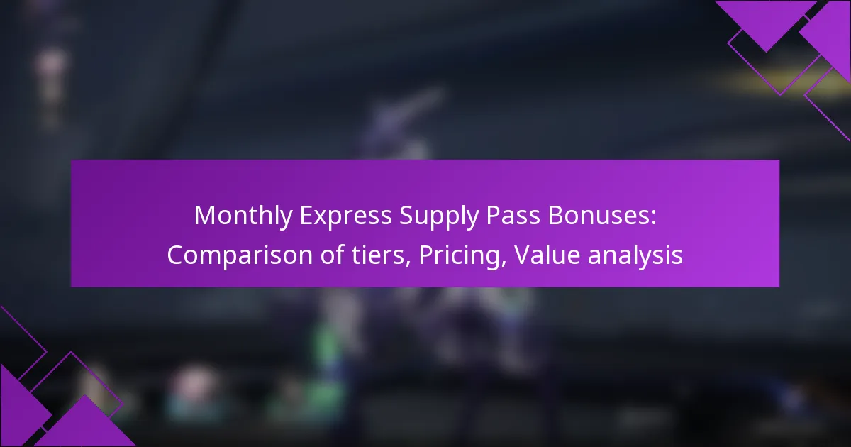 Monthly Express Supply Pass Bonuses: Comparison of tiers, Pricing, Value analysis